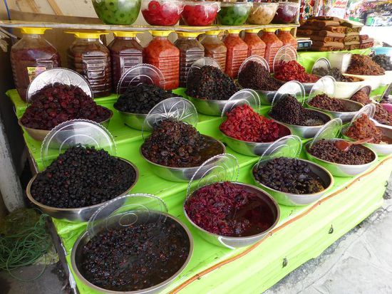 getrockente Früchte sind auch als Platten zu haben