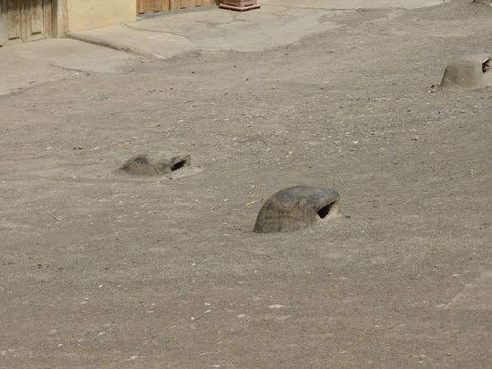 Kaminöffnungen auf dem Gehweg-Dach