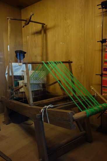 das Weben ist natürlich überall im Alltagsleben präsent