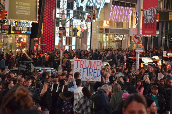 Die Menschen hier schienen gegen Trump zu sei