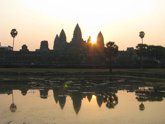 Ankor Wat bei Sonnenaufgang