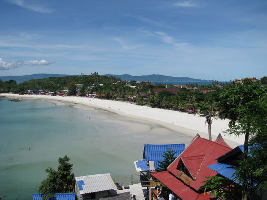 Haadrin Beach auf Koh Phangan. Hier finden jeweils die Fullmoon Partys statt...