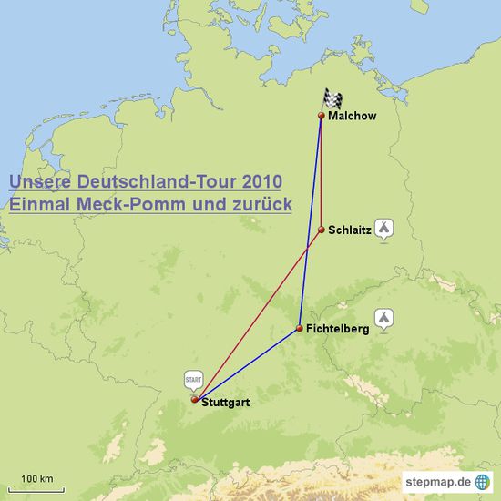 Unsere Route in den Norden Deutschlands