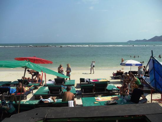 Ausblick auf den Strand bei unserem ersten Beach Baco