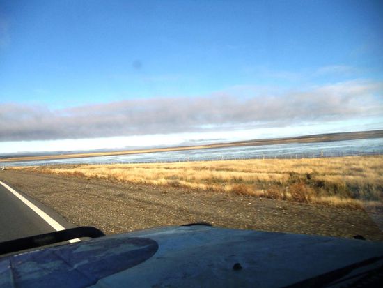 Unterwegs und zurück auf Argentinischem Boden konnte ich die ersten schneebedeckten Berge sehen