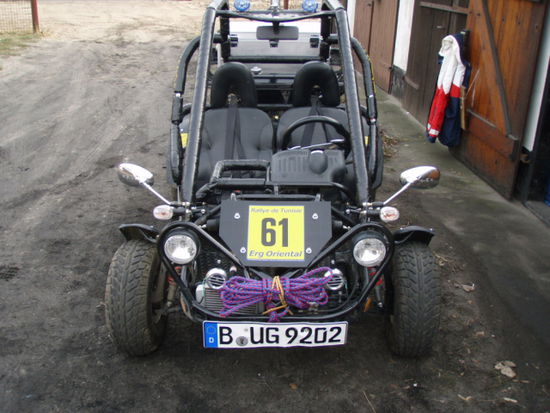 Der Buggy ist fertig für das Abenteuer "Sahara"