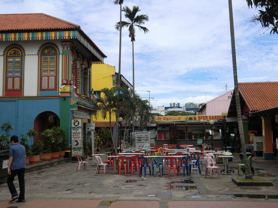 ein kleiner Biergarten in Little India