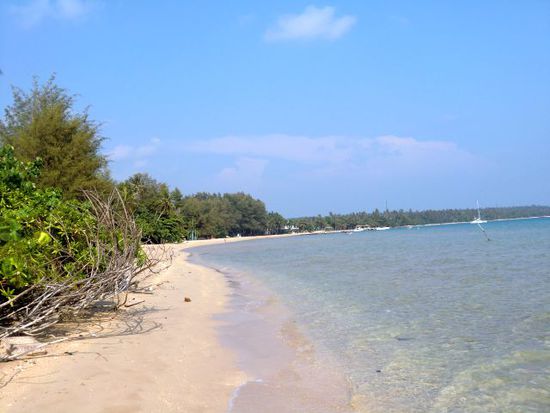 der nördliche Strandabschnitt