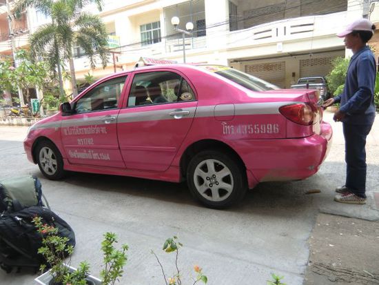 unser Taxi nach Bangkok