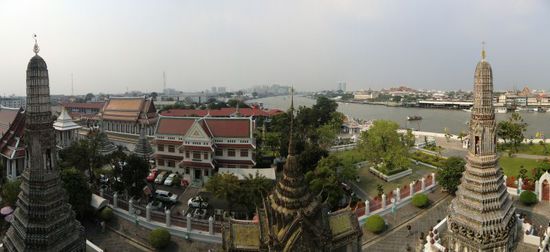 Aussicht vom Wat Arun nach Norden