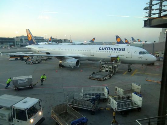 unser Flieger nach Berlin