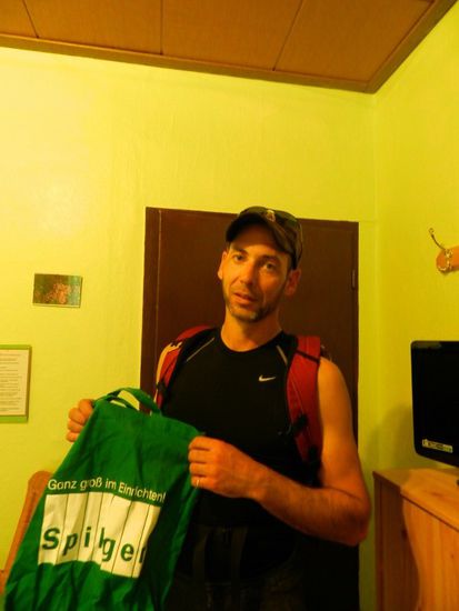 Die Spilgerbag is natürlich auch mit on Tour