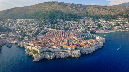 Eine Luftaufnahme von Dubrovnik.