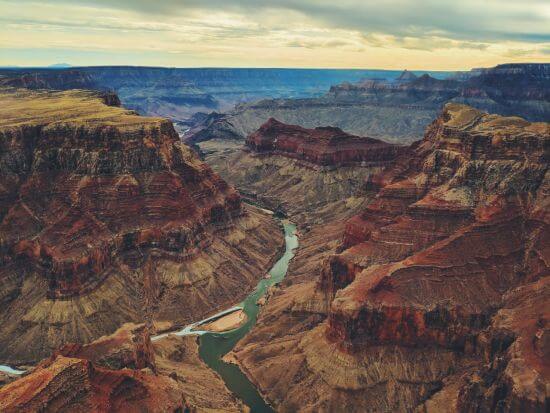 Der Grand Canyon aus der Luft gesehen