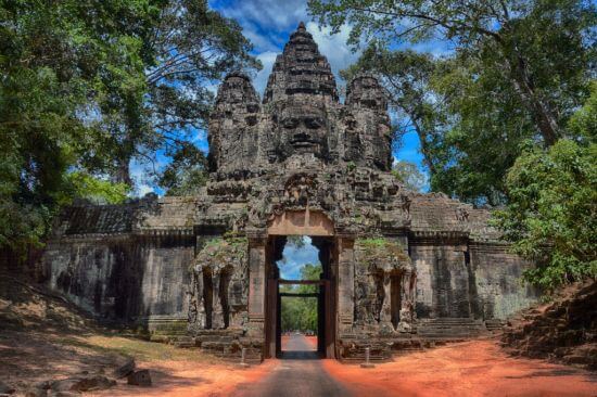 Das östliche Tor von Angkor Thom.