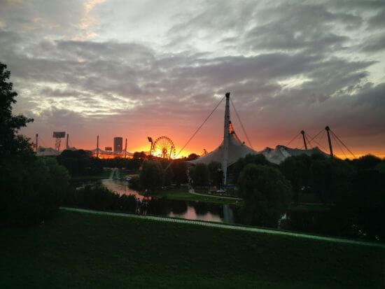 Ausblick vom Olympiaberg München.