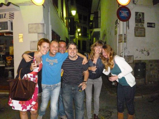 Bjorns Kollegen bei unserer kleinen Abschiedsparty in Sitges