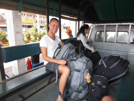 Wieder mal unterwegs! Meist ging es mit dem Tuk Tuk vom Hotel ...