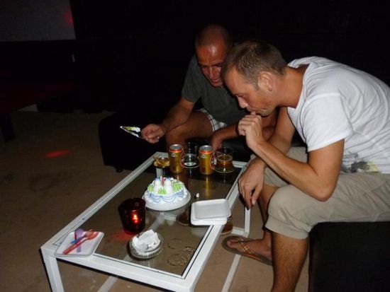 Nach dem Anschneiden und Probekosten....