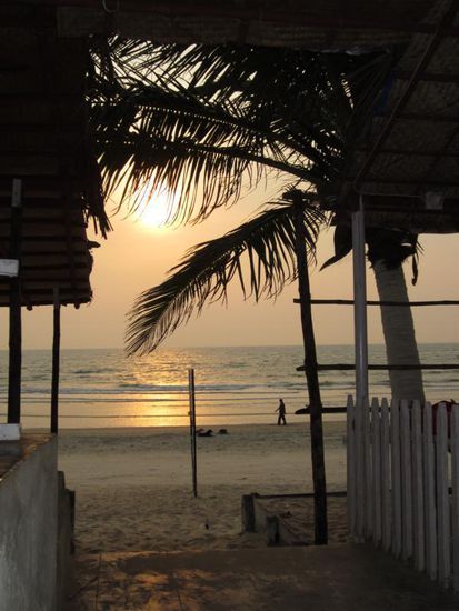 ... mit herrlichen Sonnenuntergaengen!