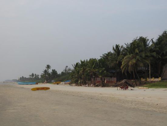 Strand zwischen Colva und Benaulim - im Oktober noch fast menschenleer...