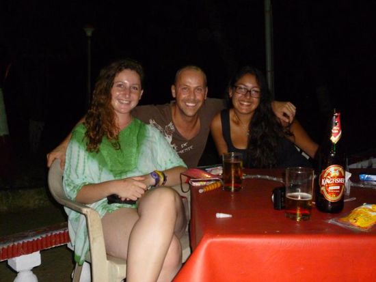 Am ersten Abend mit Emily und Talya aus London...