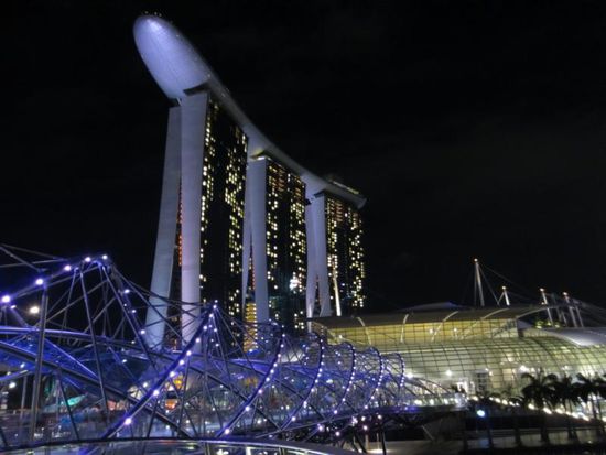 Das Marina Bay Sands, in dem wir 2 Tage verbringen durften.