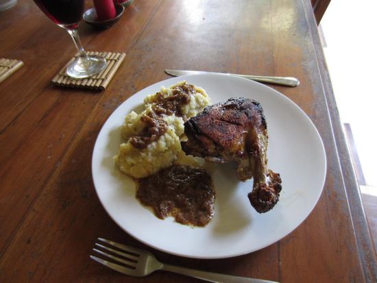 ... die wegen fehlendem Backofen zwar nicht ganz so gut wie zu Hause war, aber trotzdem geschmeckt hat.