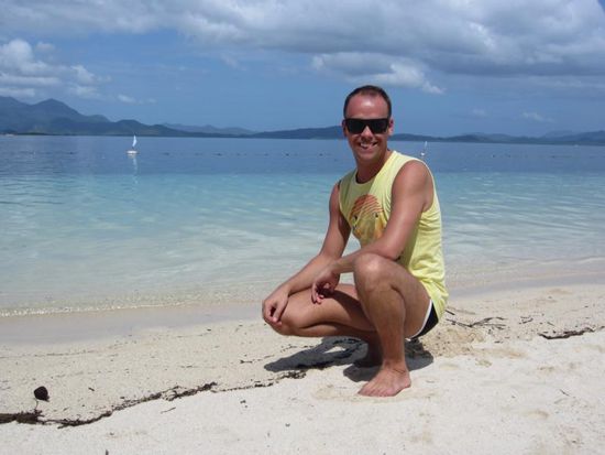 Und Björn hatte endlich weißen Sand und kristallklares Wasser!