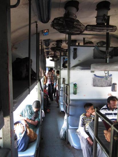 Sleeper-Class im indischen Zug