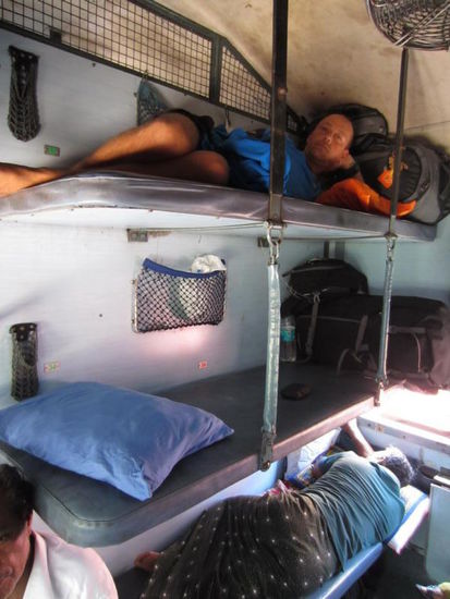 Unsere Luxusbetten  - Bjorn oben und ich in der Mitte