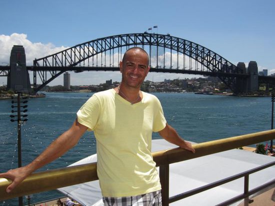 ... und mit mir vor der Harbour-Bridge.