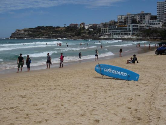An Sydney´s bekanntestem Strand - dem Bondi Beach.