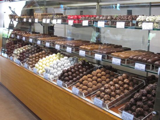 Im Schokoladenshop von Haigh´s Chocolate wird wohl jeder schwach. Schade, dass wir gerade auf Diät sind 