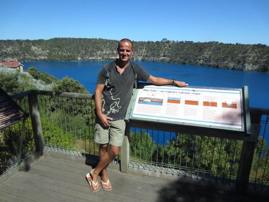 Am Blue Lake, der Attraktion von Mt. Gambier.