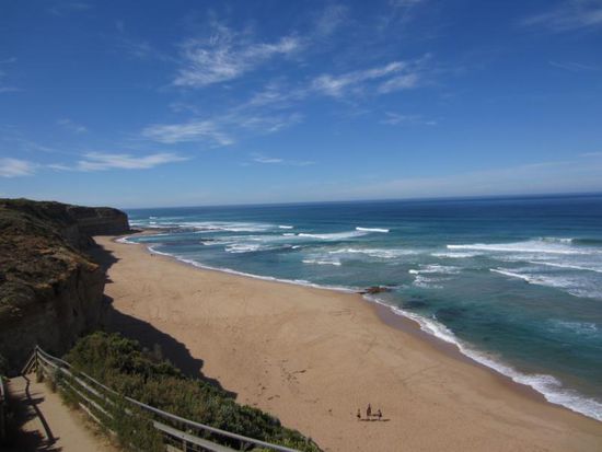 Endlich an der Great Ocean Road mit seinen tollen langen Stränden.