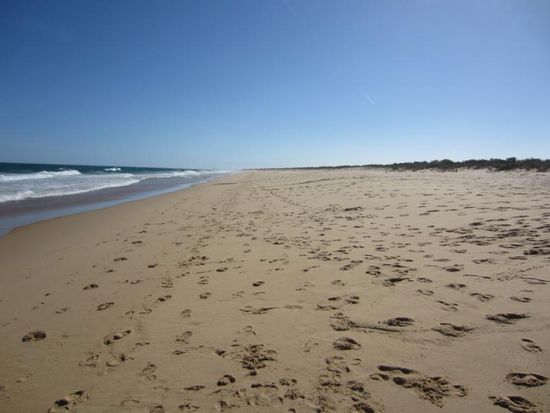 ... mit seinen kilometerlangen menschenleeren Stränden...