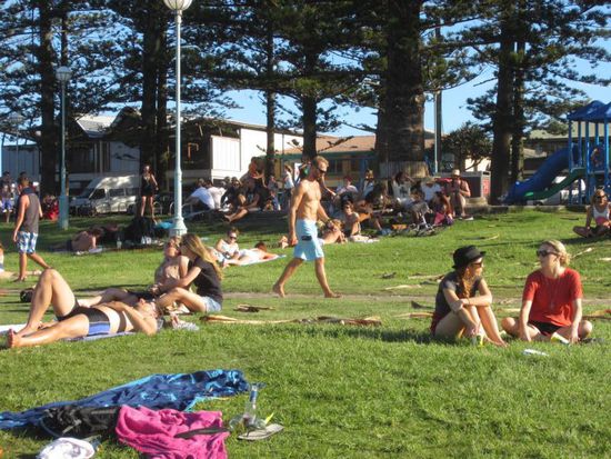 ... und in den Parks am Strand.