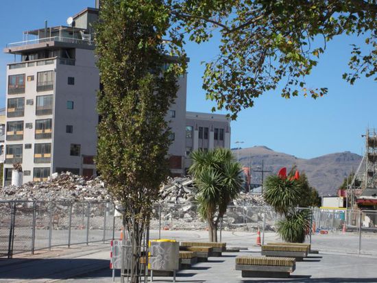 Christchurch - auch 2 Jahre nach dem furchtbaren Erdbeben liegt der Grossteil der Innenstadt noch immer in Schutt und Asche.