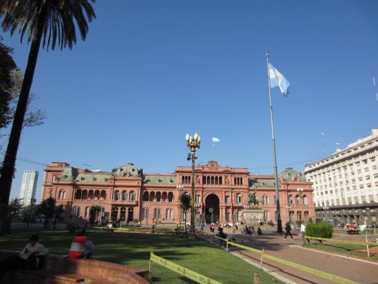 La Casa Rosada ist der Sitz der argentinischen Regierung an der Plaza del Mayo...
