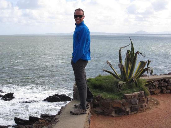 Björn am Punta Ballena - von hier aus kann man ab Juni Wale beobachten. Leider waren wir dazu etwas zu früh hier.