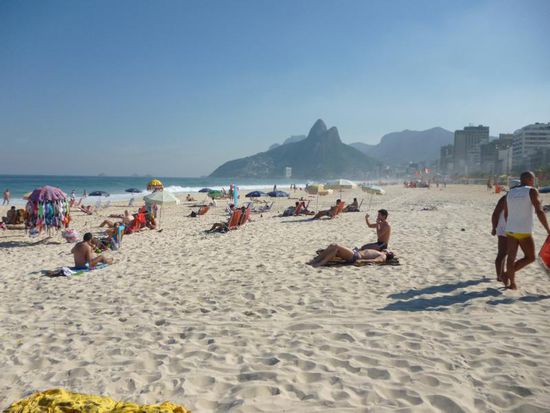 Am angrenzenden Ipanema-Strand war noch etwas mehr los...