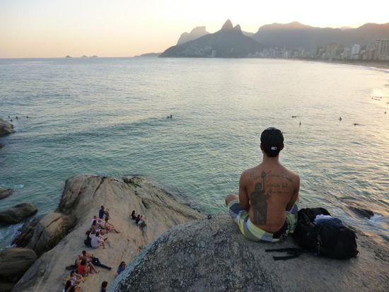 ... und manch einer nutzt die Stimmung für eine kleine Meditation.