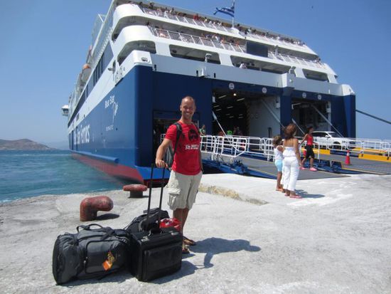 Ankunft auf Naxos - hier war es etwas kühler und deutlich besser auszuhalten als in Athen.
