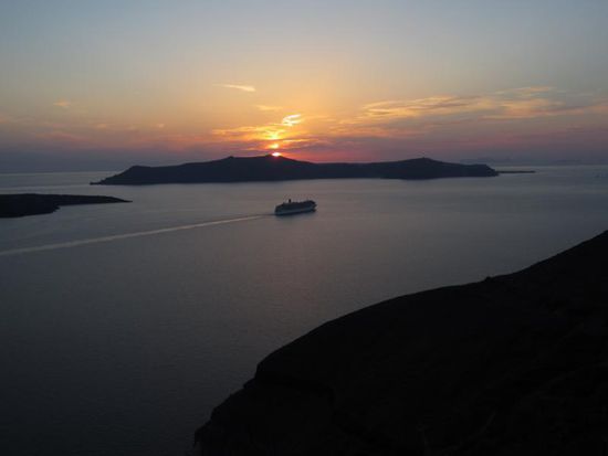 ... und erlebt auch dort einen fantastischen Sonnenuntergang.