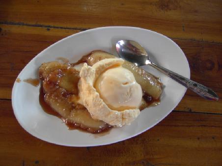 Und die leckeren gebratenen Bananen mit Icecream