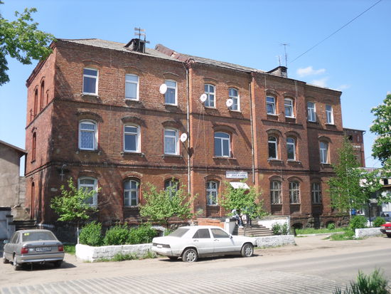 Gebäude vom ehemaligen Schlachthof an der Chaussee nach Georgenburg