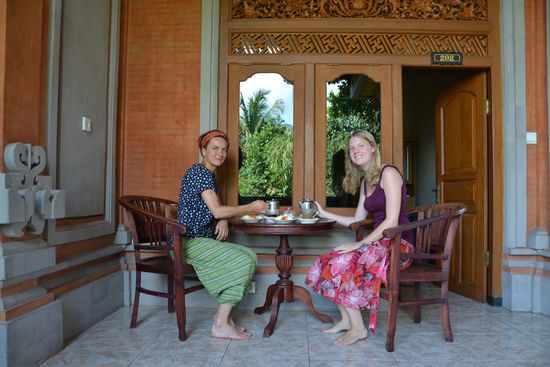 Unser Frühstück auf unserem Balkon...