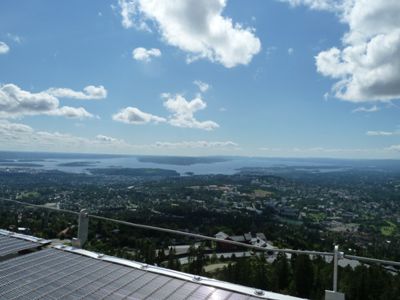 Blick von der Schanze über Oslo