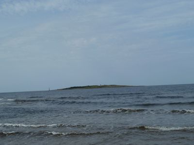 Blick zum Leuchturm Tylösand